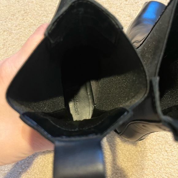 Nordstrom black leather boots new 7 - Picture 5 of 5